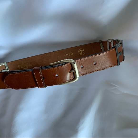FENDI Logo Women’s Brown Leather Belt - Picture 7 of 8